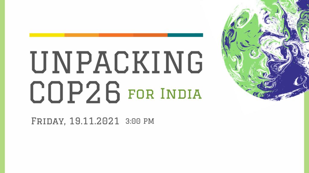 Unpacking COP26 for India | Webinar